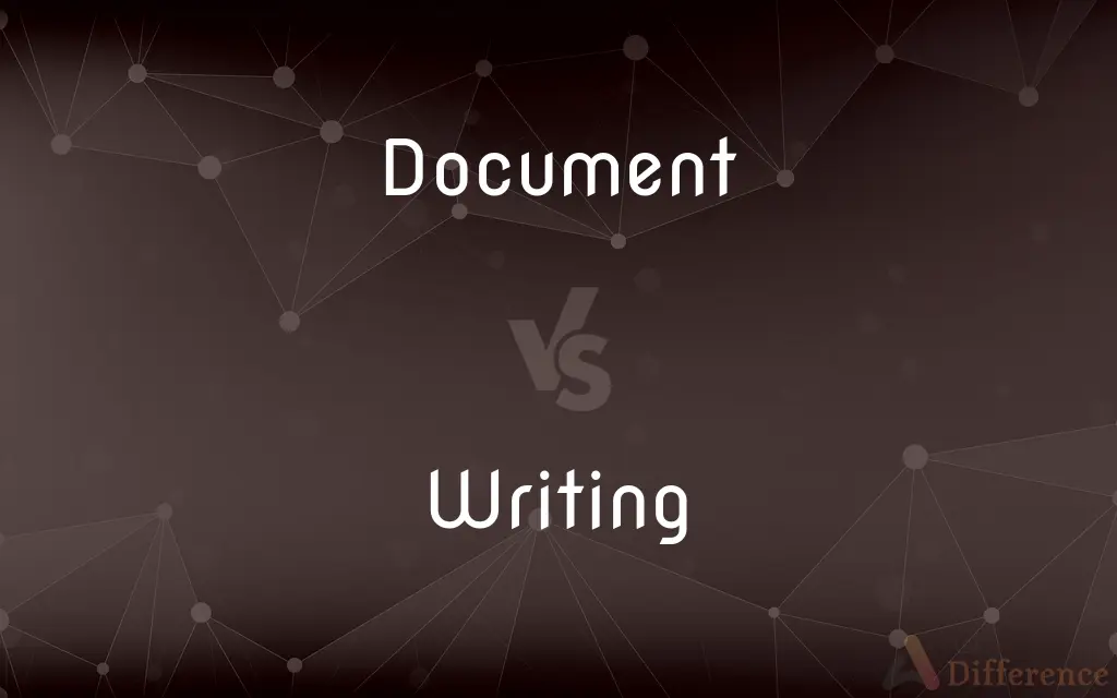 Document vs. Writing — What's the Difference?