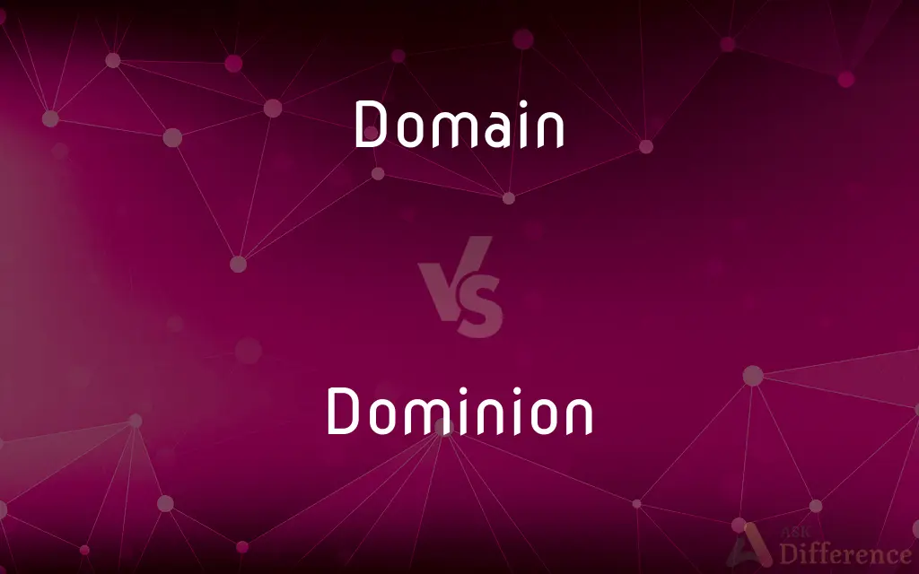 Domain vs. Dominion — What's the Difference?