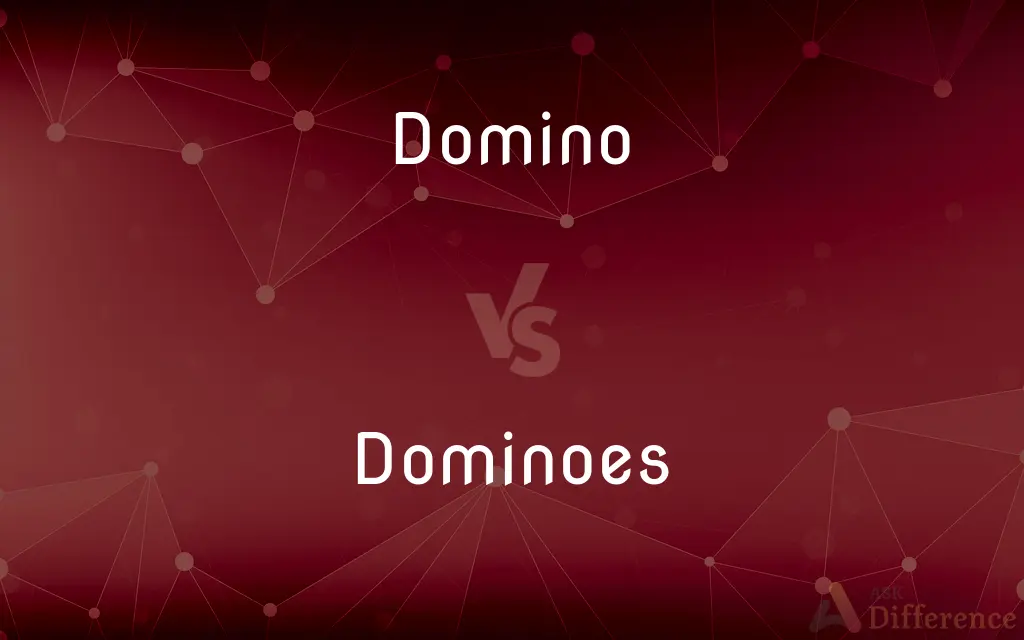Domino vs. Dominoes — What's the Difference?