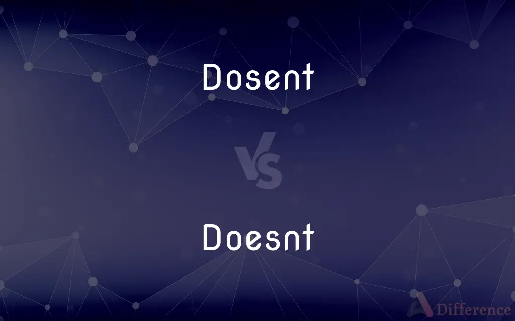 Dosent vs. Doesnt — Which is Correct Spelling?