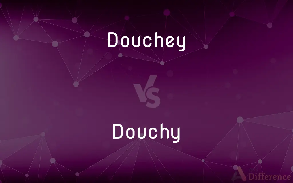 Douchey vs. Douchy — What's the Difference?