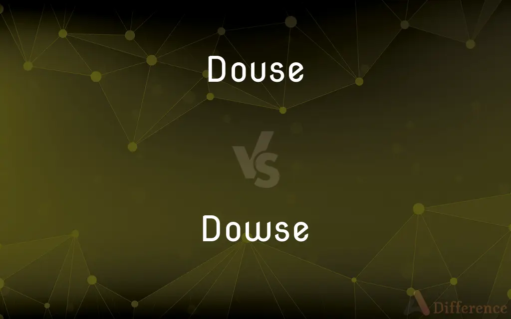 Douse vs. Dowse — What's the Difference?