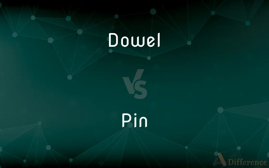 Dowel vs. Pin — What's the Difference?