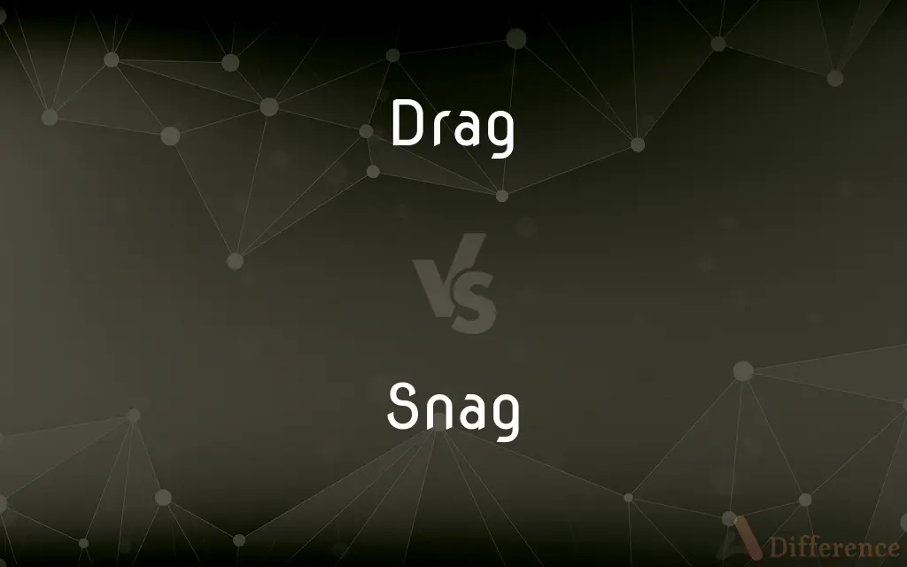 Drag vs. Snag — What's the Difference?