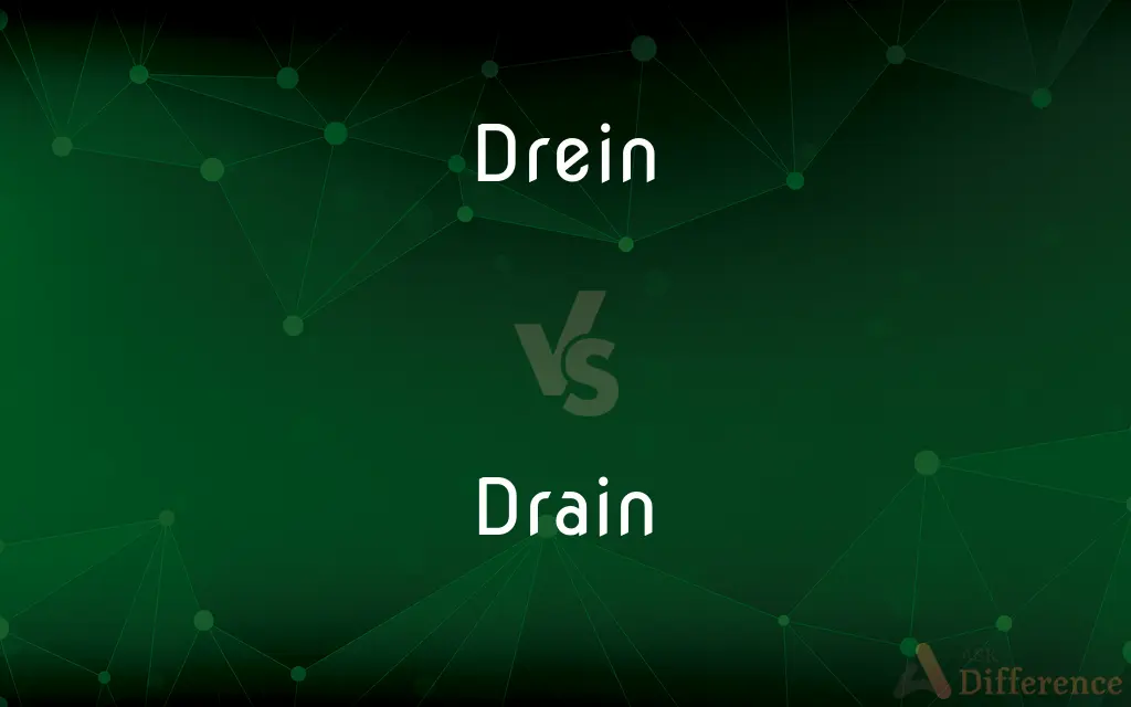 Drein vs. Drain — What's the Difference?