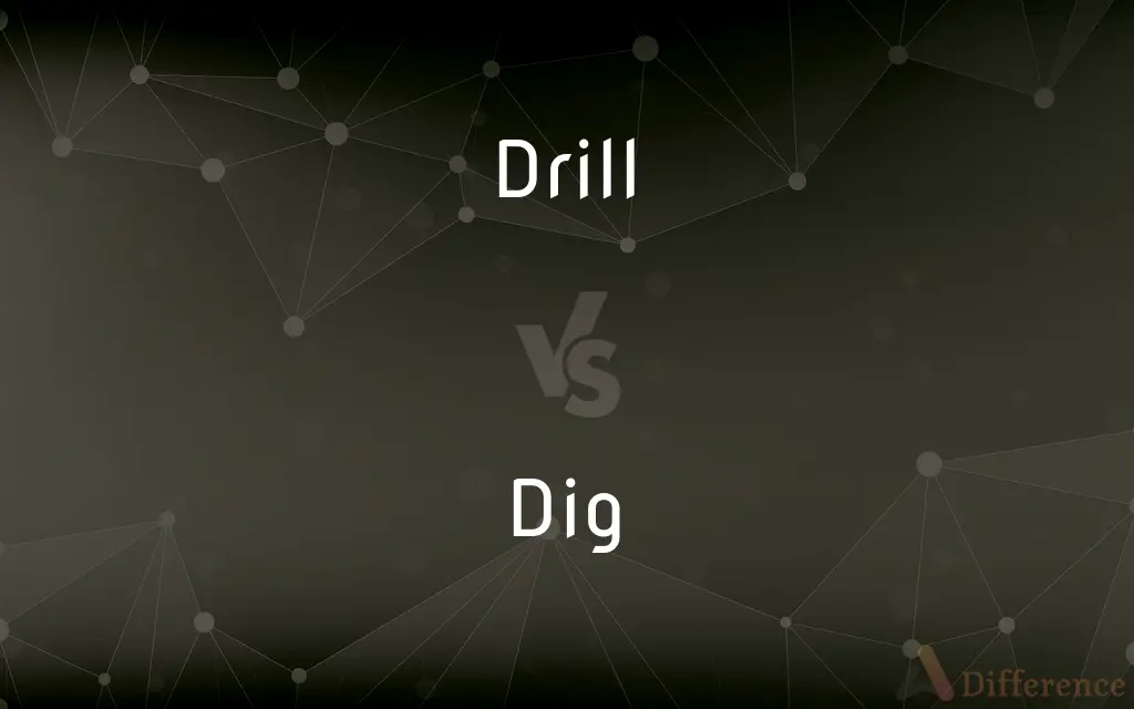 Drill vs. Dig — What's the Difference?