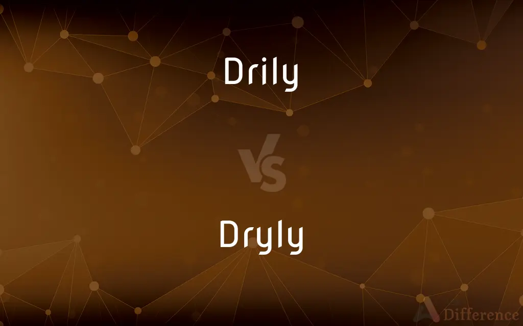 Drily vs. Dryly — What's the Difference?