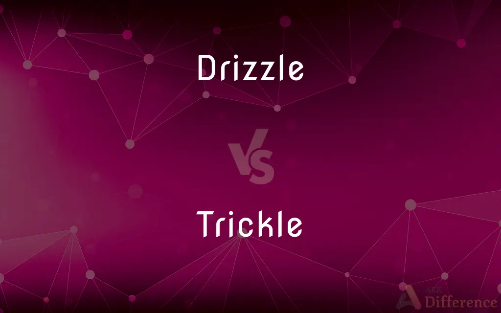 Drizzle vs. Trickle — What's the Difference?
