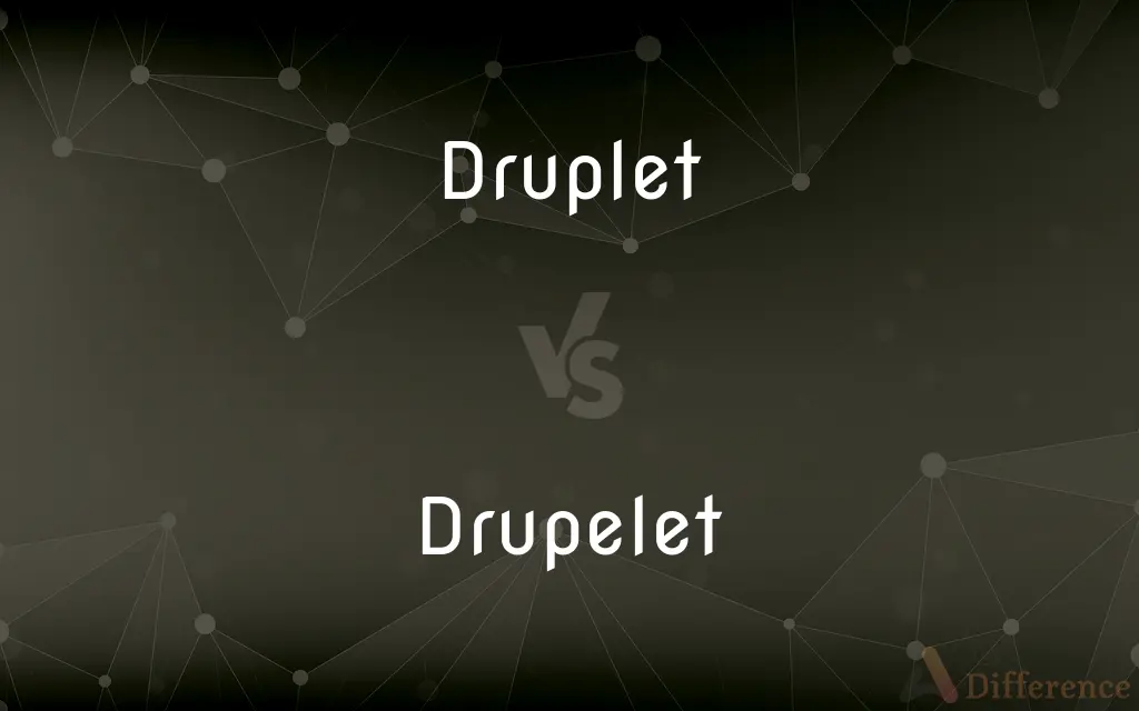 Druplet vs. Drupelet — What's the Difference?