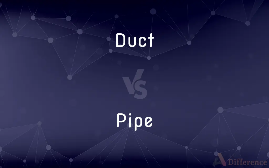 Duct vs. Pipe — What's the Difference?