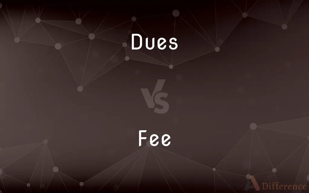 Dues vs. Fee — What's the Difference?
