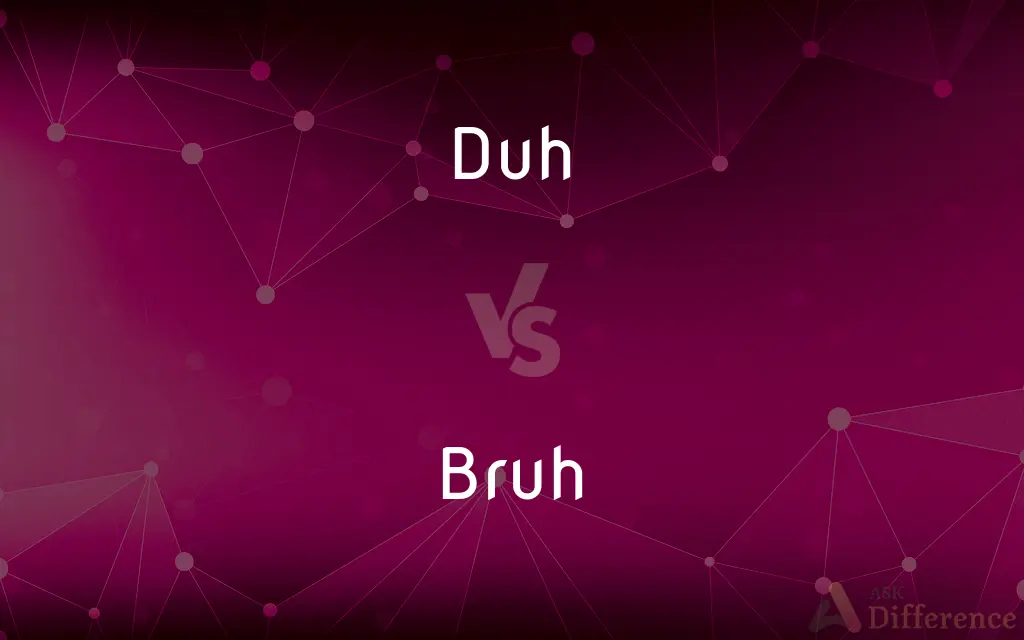 Duh vs. Bruh — What's the Difference?