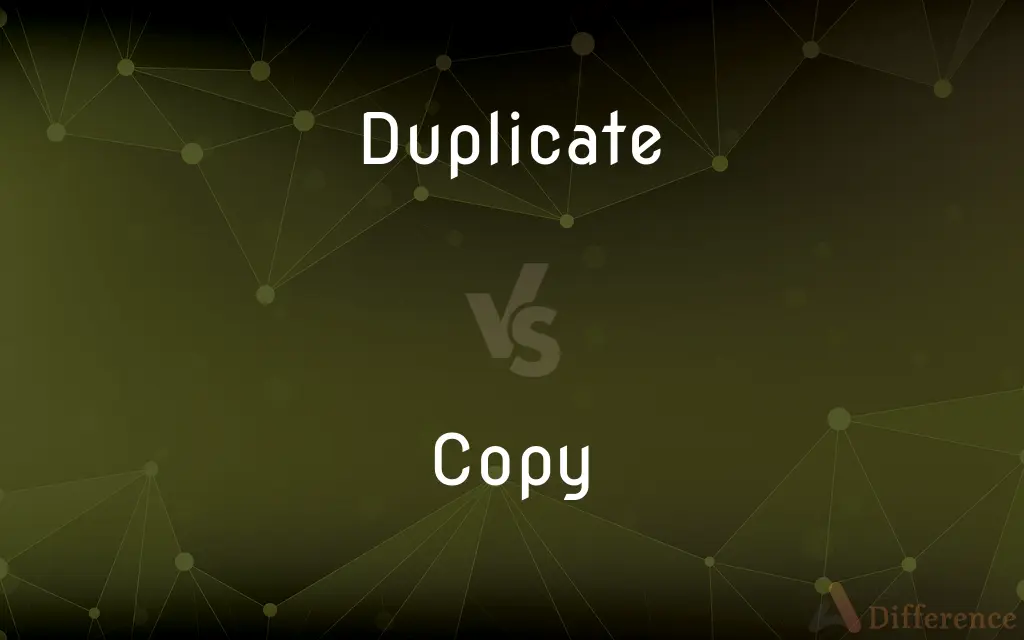Duplicate vs. Copy — What's the Difference?