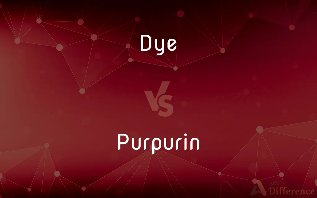 Dye vs. Purpurin — What's the Difference?