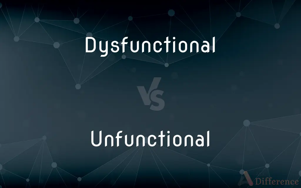 Dysfunctional vs. Unfunctional — What's the Difference?