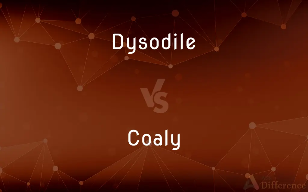 Dysodile vs. Coaly — What's the Difference?