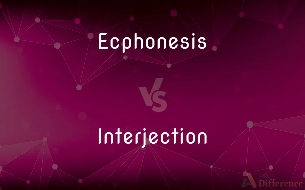 Ecphonesis vs. Interjection — What's the Difference?