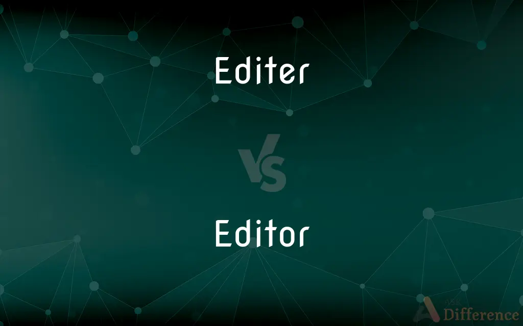 Editer vs. Editor — Which is Correct Spelling?