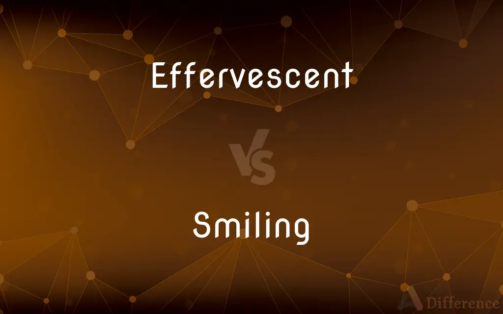 Effervescent vs. Smiling — What's the Difference?