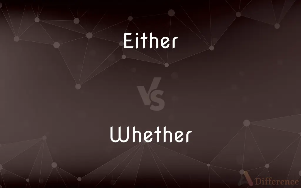 Either vs. Whether — What's the Difference?