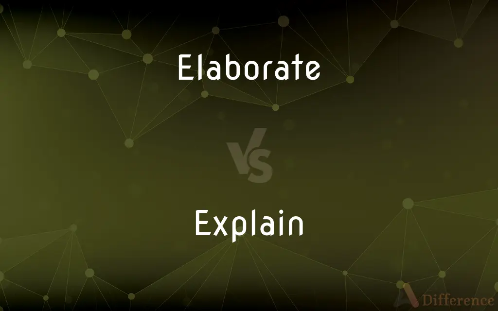 Elaborate vs. Explain — What's the Difference?