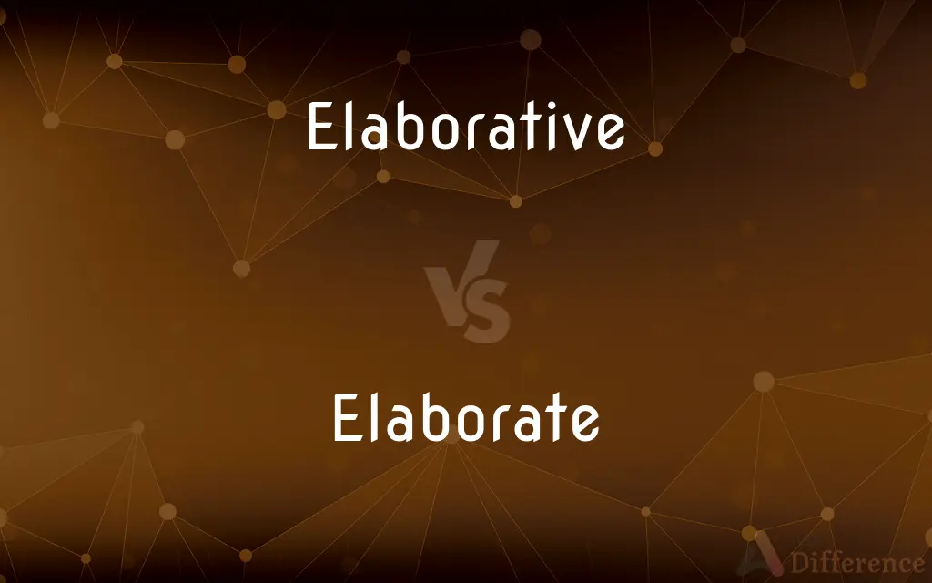 Elaborative vs. Elaborate — What's the Difference?