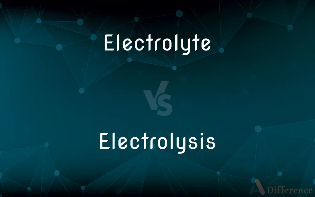 Electrolyte vs. Electrolysis — What's the Difference?