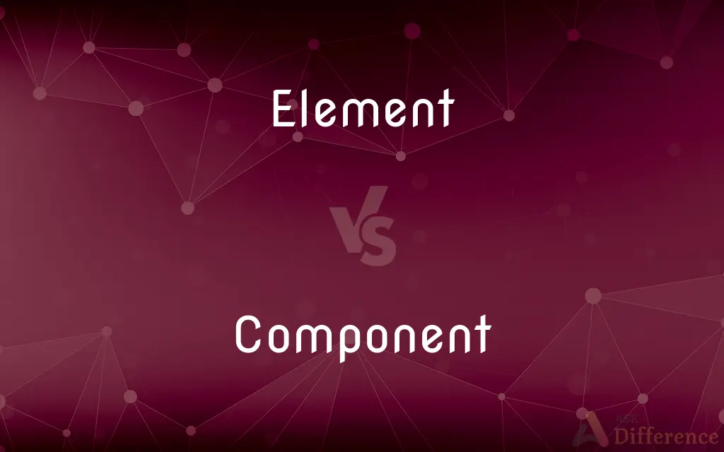 Element vs. Component — What's the Difference?