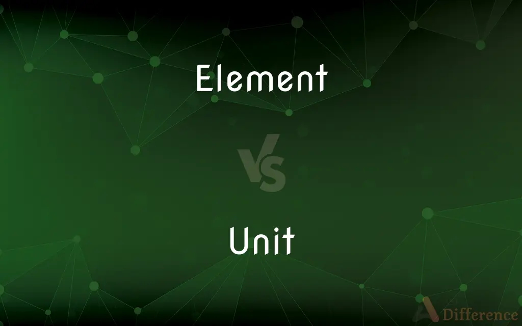 Element vs. Unit — What's the Difference?