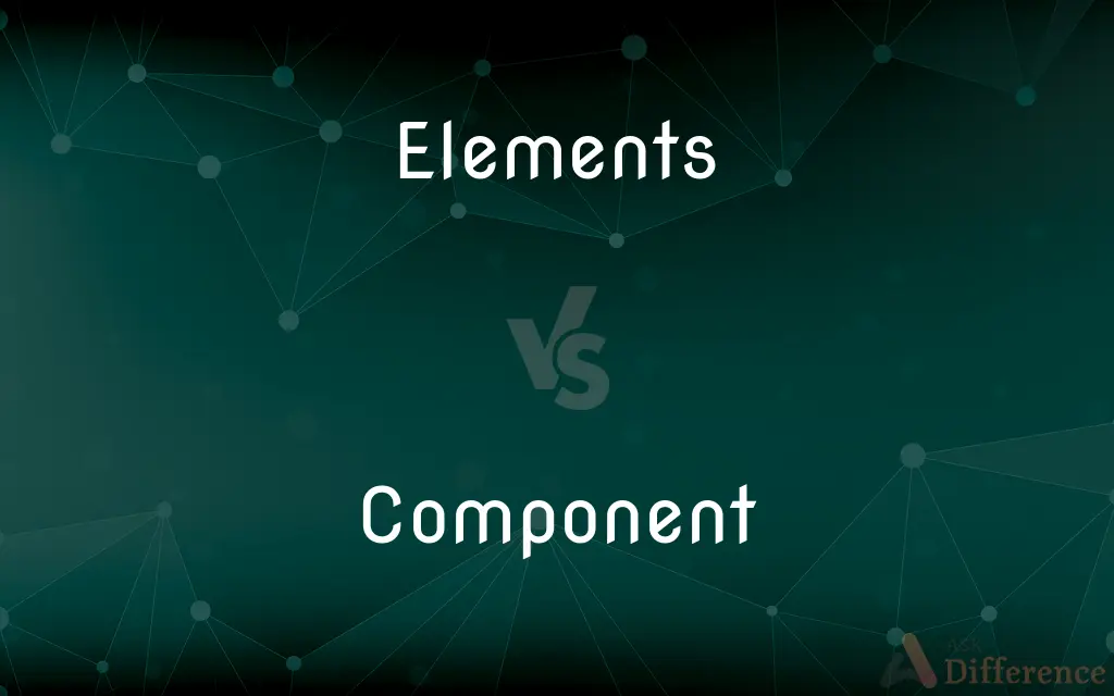 Elements vs. Component — What's the Difference?