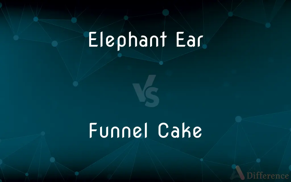 Elephant Ear vs. Funnel Cake — What's the Difference?