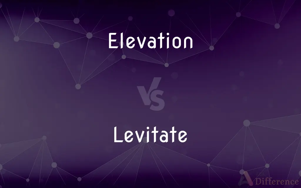 Elevation vs. Levitate — What's the Difference?