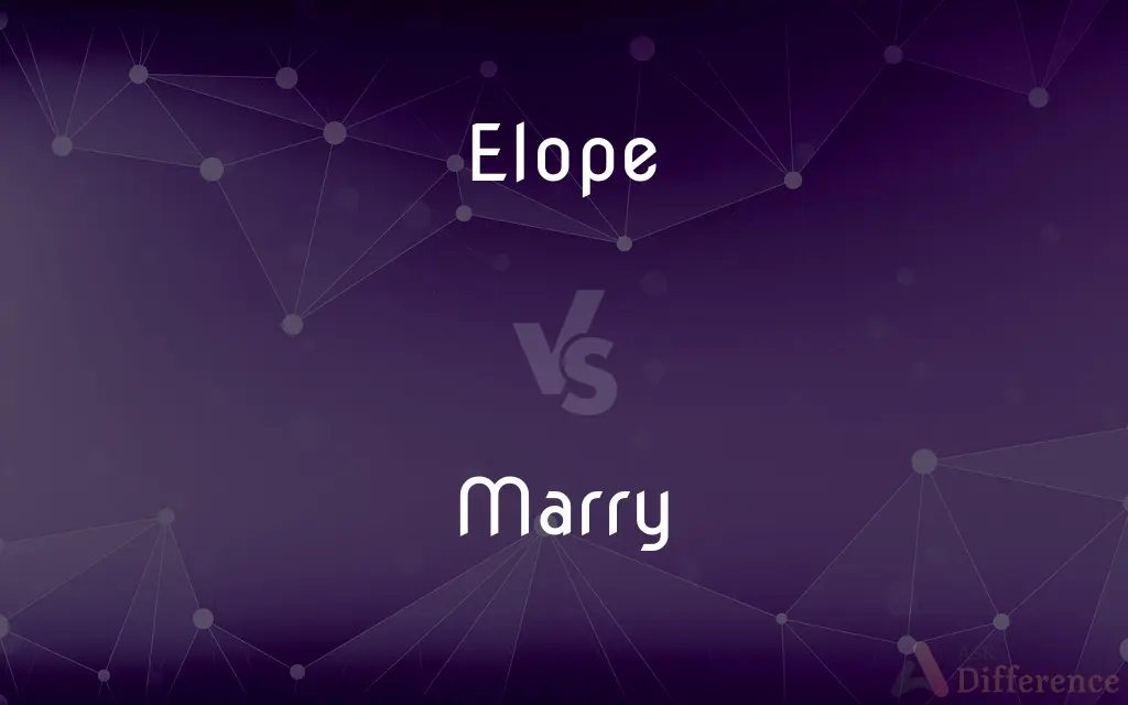 Elope vs. Marry — What's the Difference?