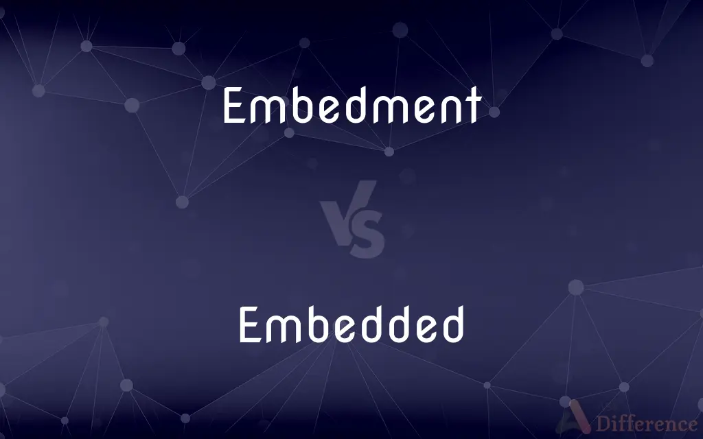Embedment vs. Embedded — What's the Difference?