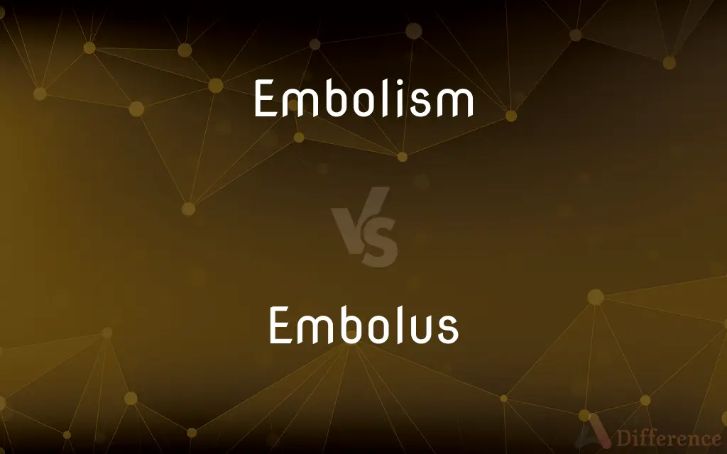 Embolism vs. Embolus — What's the Difference?