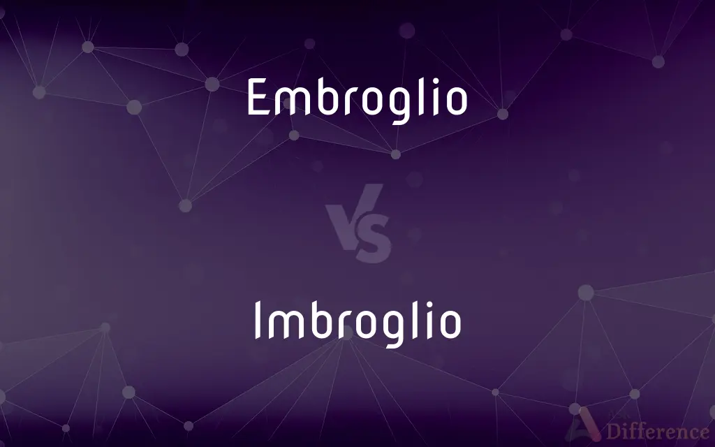 Embroglio vs. Imbroglio — What's the Difference?