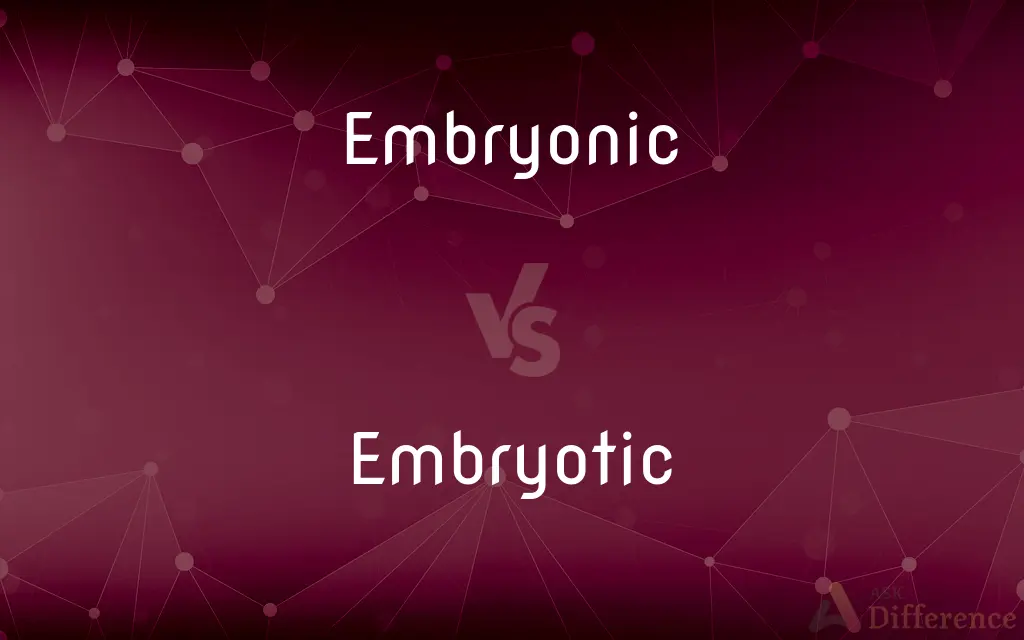 Embryonic vs. Embryotic — What's the Difference?