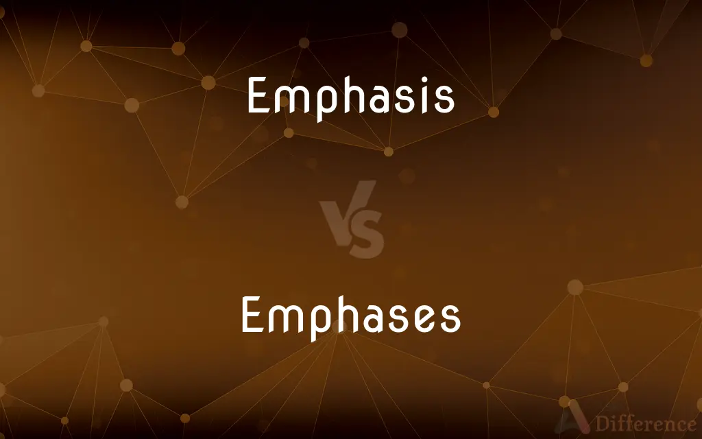 Emphasis vs. Emphases — What's the Difference?