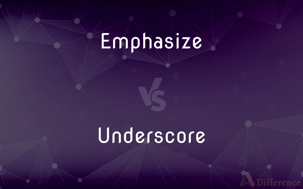 Emphasize vs. Underscore — What's the Difference?