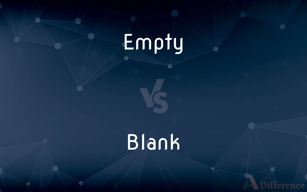 Empty vs. Blank — What's the Difference?