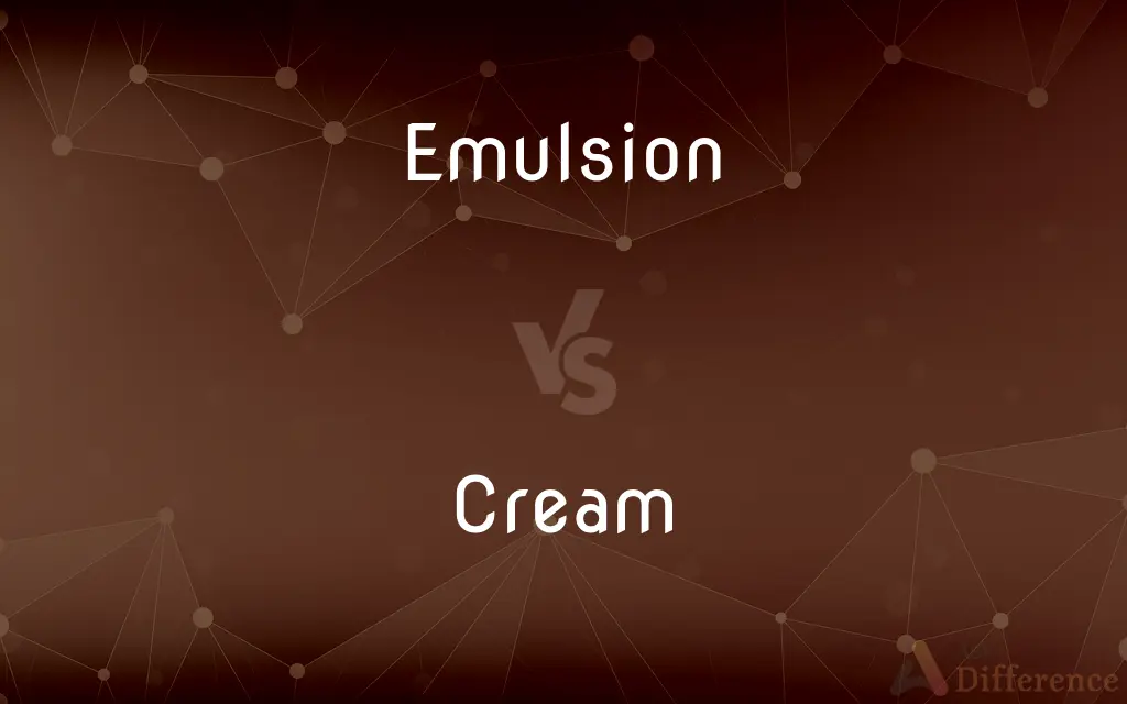 Emulsion vs. Cream — What's the Difference?