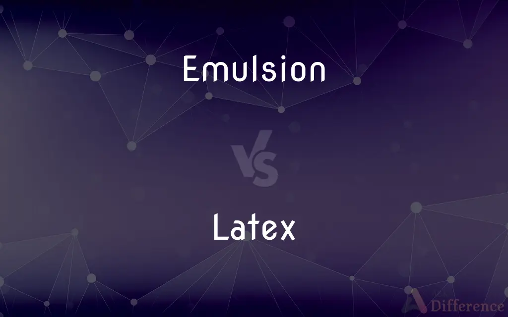 Emulsion vs. Latex — What's the Difference?