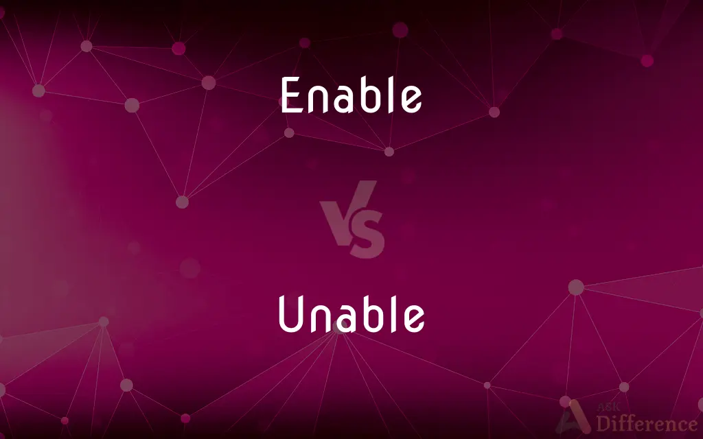 Enable vs. Unable — What's the Difference?