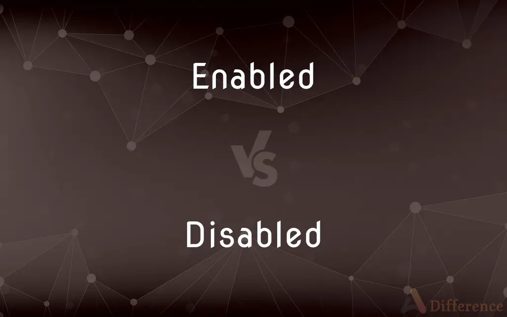 Enabled vs. Disabled — What's the Difference?