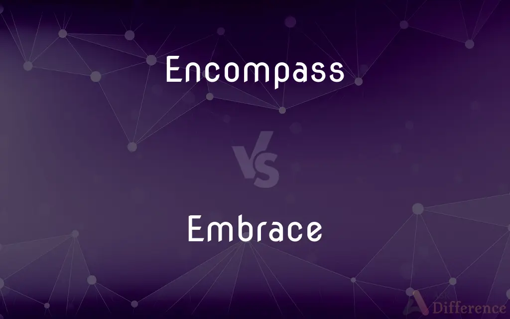 Encompass vs. Embrace — What's the Difference?