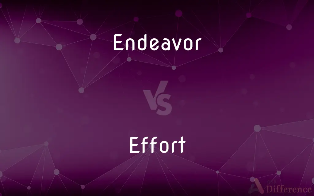 Endeavor vs. Effort — What's the Difference?