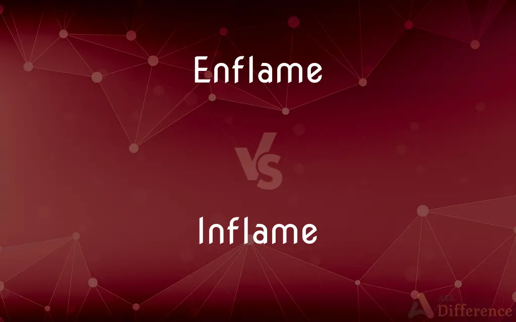Enflame vs. Inflame — What's the Difference?