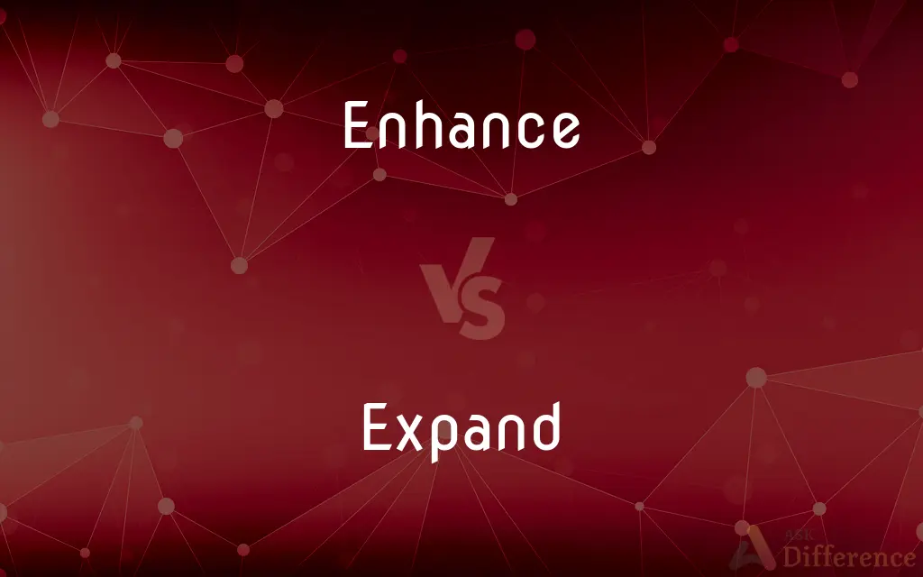 Enhance vs. Expand — What's the Difference?