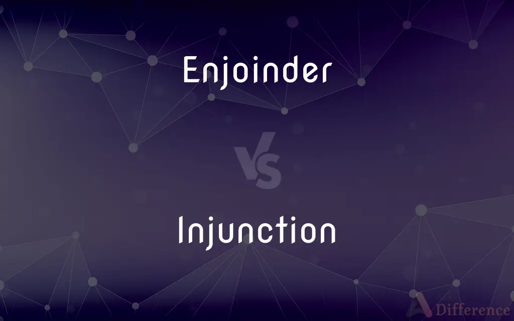 Enjoinder vs. Injunction — What's the Difference?