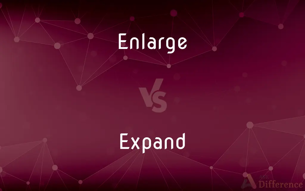 Enlarge vs. Expand — What's the Difference?